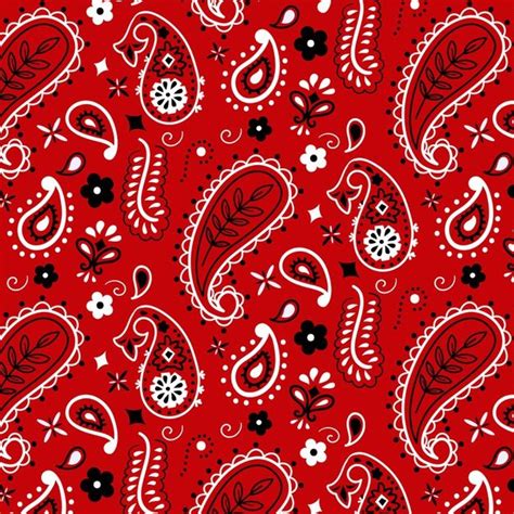 Premium Vector Paisley Bandana Seamless Pattern Paisley Pattern