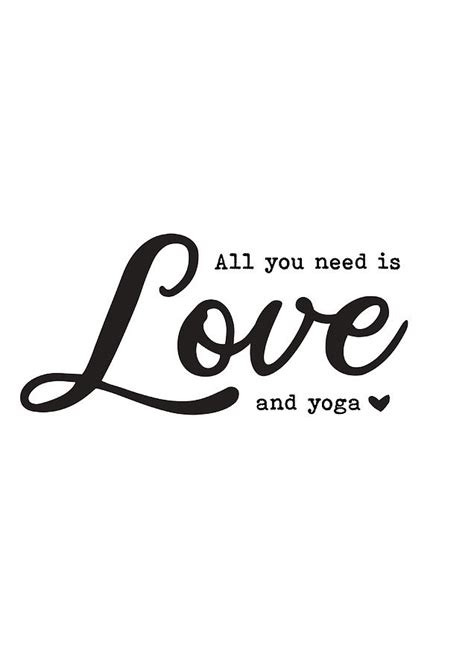 All You Need Is LOVE And YOGA Poster Stars Painting By Victoria Finley