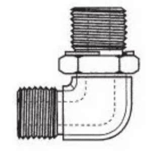 International Thread Fittings Male O Ring Face Seal To Male Metric 90