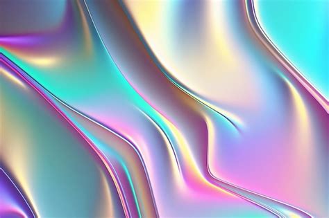 Premium Ai Image Colorful Holographic Background