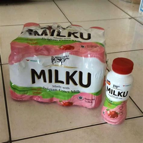 Jual Milku Made With Belgian Cows Milk Rasa Tetroberi Isi X Ml Di