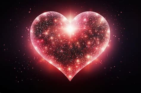 Premium Photo A Heart Shaped Object With Stars In The Background