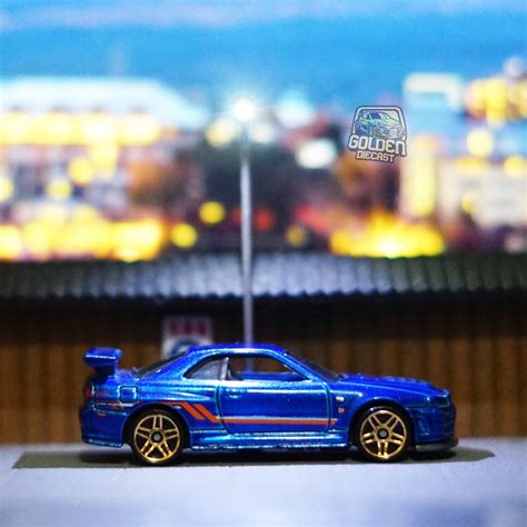 Hot WHEELS NISSAN SKYLINE GT R BNR R Azul Suelto Buen Estado Shopee México