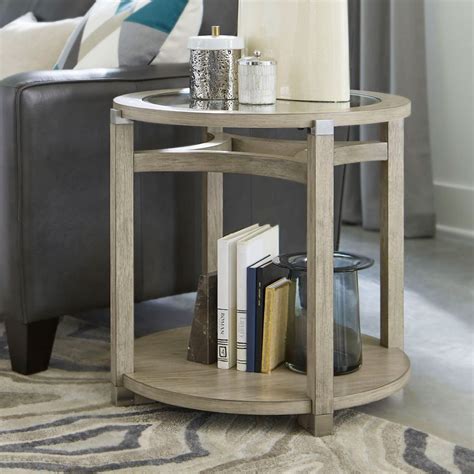 Solstice Round End Table Hammary Furniture Cart