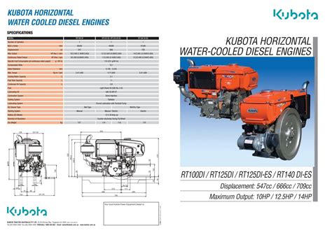 Kubota Horizontal Water C