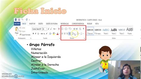 Sesión Trabajando Con La Ficha Inicio En Word Youtube