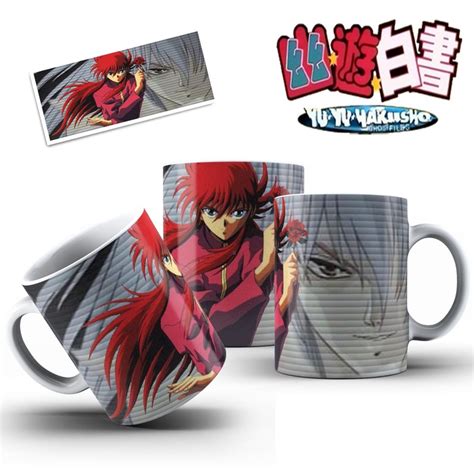 Caneca Personalizada Kurama Anime Yu Yu Hakusho Porcelana Ou Pol Mero