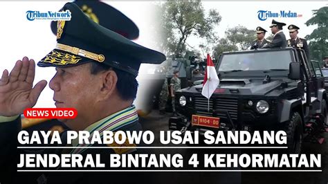 GAYA PRABOWO Usai Sandang Jenderal Bintang 4 Naiki Rantis Langsung Cek