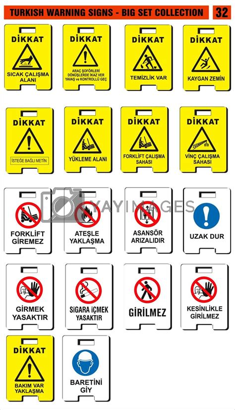 Turkish Signage Models Hazard Sign Warning Signboard By