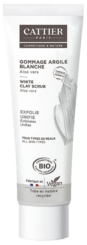 Gommage à l argile blanche bio Cattier soin du visage