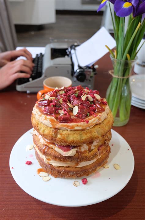 Delicious Rhubarb Butterscotch Cake — Sophie Likes Cake