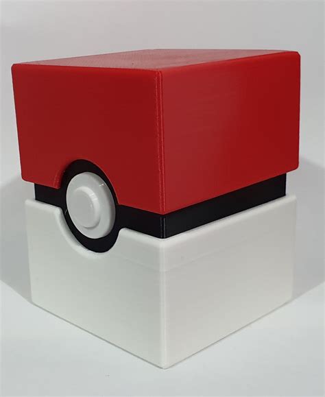 STL File Deckbox Pokemon Pokeball For Cards 3D Printable Design To