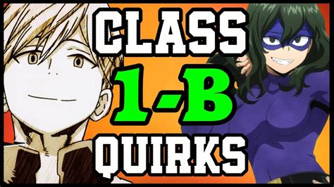 All Class 1 B Quirks My Hero Academia Discussion Tekking101 Youtube