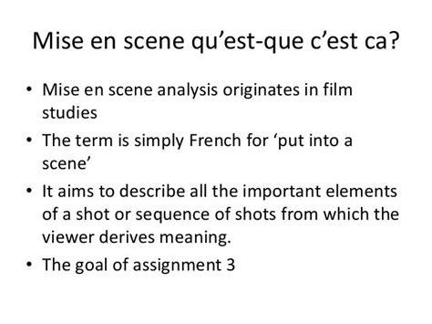 Mise En Scene Analysis Slideshare