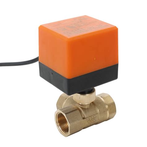 Motorized Ball Valve Dc V Way Wire Electric Control Brass Thread