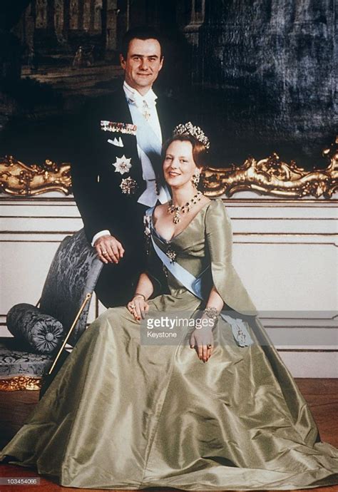 Queen Margrethe Of Denmark Poses With Her Husband Henrik Prince