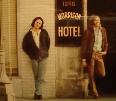 The Doors Ray And Jim In Front Of The Morrison Hotel 1970 Morrison