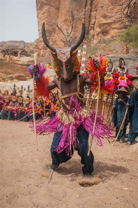 Dogon Mask Dance Tireli Pays Dogon Mali Africa Art And Warriors