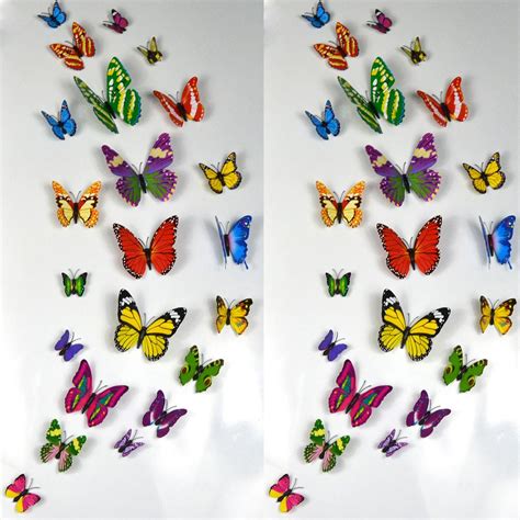 Buy 12 Pc 3 D Butterflies Wall Stickers Wall Fridge Stickers Home