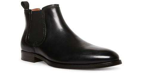 Steve Madden Leather Duke Chelsea Boot In Black For Men Lyst