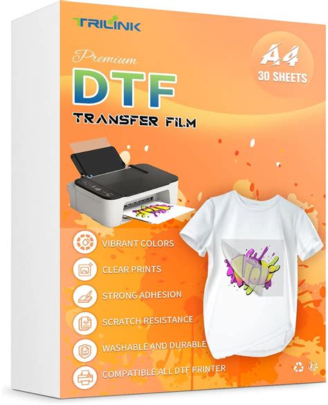 Trilink Lot De Feuilles De Papier De Transfert Dtf A X