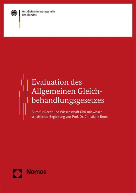 Antidiskriminierungsstelle Publikationen Evaluation Des Agg