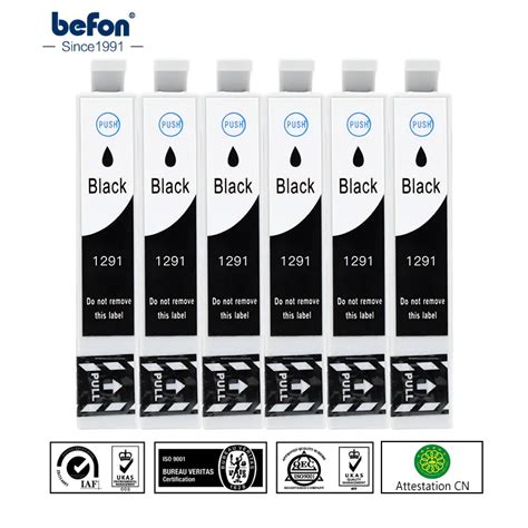 Befon Cartucho De Tinta Para Impresora Epson T1291 Recambio De Tinta