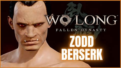 Wo Long Fallen Dynasty Sliders Character Creation Zodd Berserk Youtube