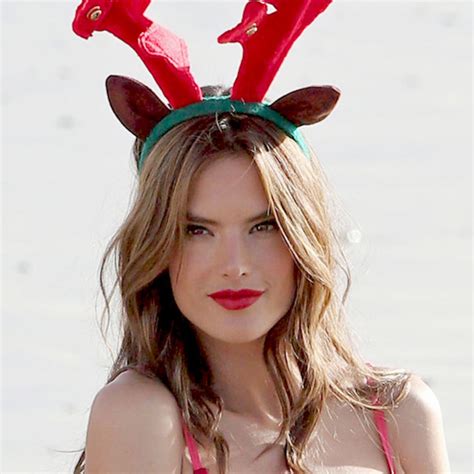 Alessandra Ambrosio Wears Festive Bikini On The Beach E Online Uk