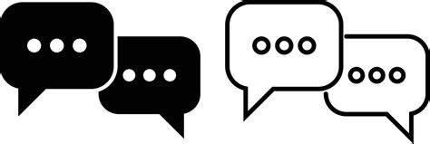 Two Speech Bubble Talk Message Callout Shape Fill And Outline Stroke