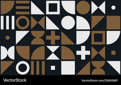 Bauhaus art simple shape pattern background Vector Image