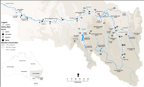 Locations Of Platypus Study Sites In The Murrumbidgee Catchment Open