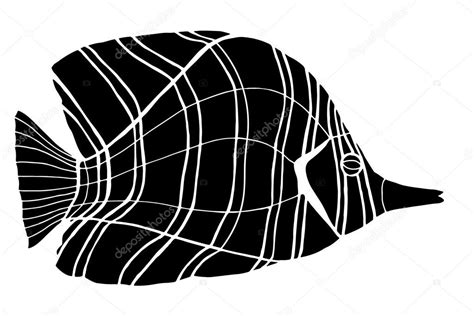 Monochrome Stylized Fish Stock Vector By Frescomovie