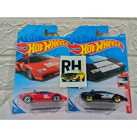 Jual Hot Wheels Lamborghini Countach Pace Police Car Shopee Indonesia