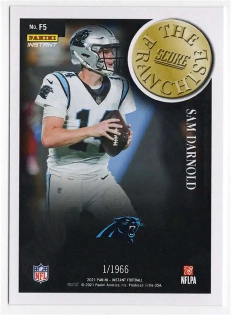 NFL 2021 Panini Instant Score The Franchise Single Card Sam Darnold F5