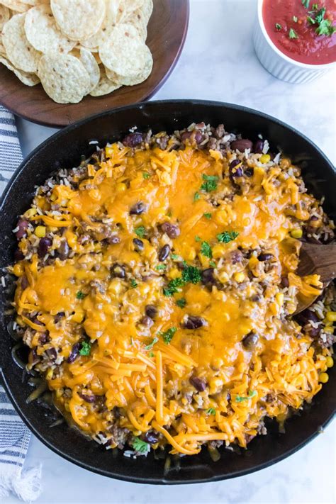 Cheesy Taco Skillet With Rice Home Fresh Ideas