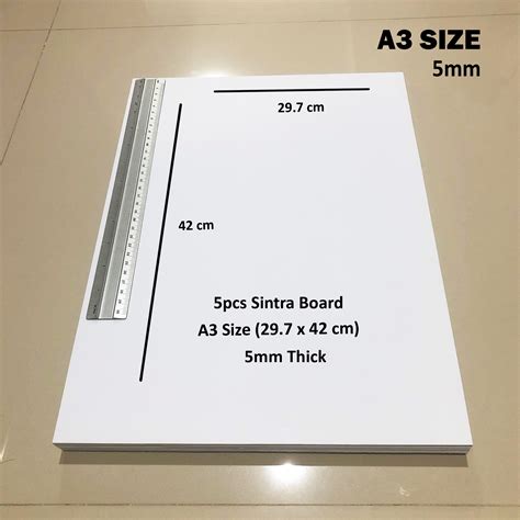 Sintra Board 5pcs 5mm A3 Size 29 7 X 42 Cm Lazada PH