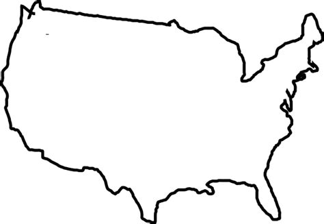 Black And White Map Of Usa Map