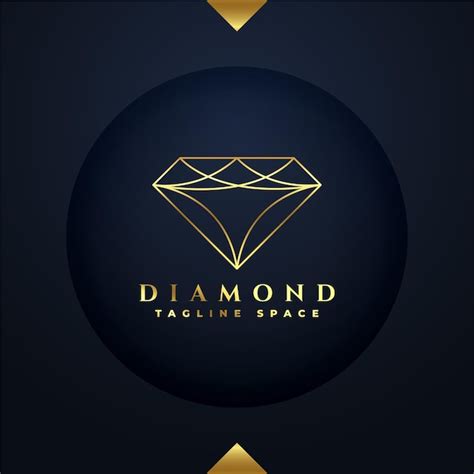 Plantilla de logotipo de diamante premium en diseño de estilo de línea