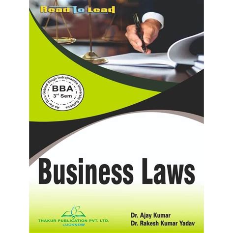 Business Laws BBA 3 Semester Thakur Publication Pvt Ltd