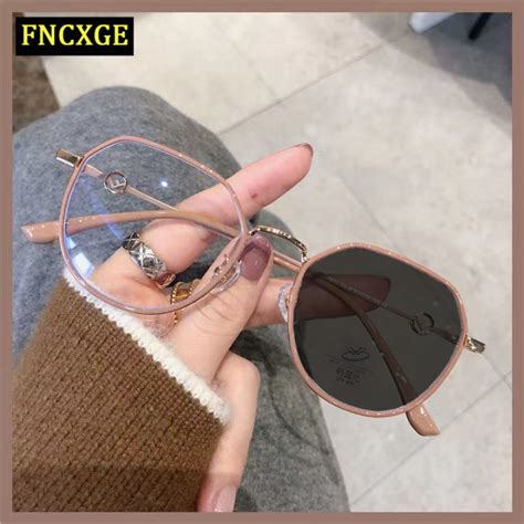 FNCXGE Photochromic Anti Radiation Glasses Women Men Anti Blue Ray