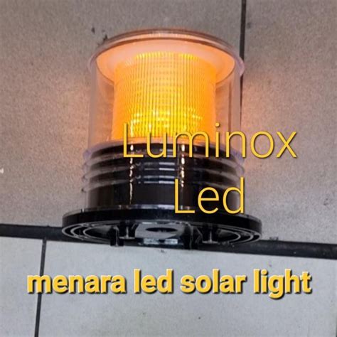 Jual Lampu Navigasi Mercusuar Led Solar Light Kuning 18Led Menara Tower