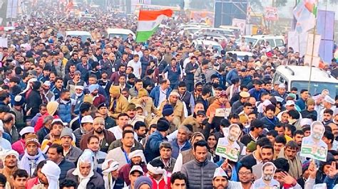 In Pics Bharat Jodo Yatra Resumes From Nuh On Day 2 Of Haryana Leg