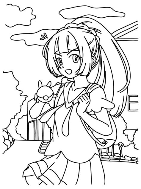 Lillie Pokemon Coloring Pages