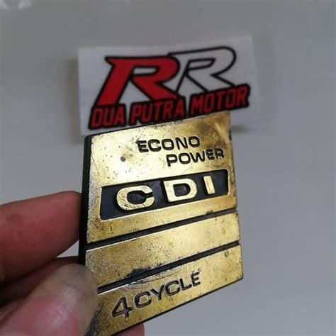 Jual Emblem Logo Timbul Econo Power Cdi Karet Pelana Sayap Tebeng Bawah