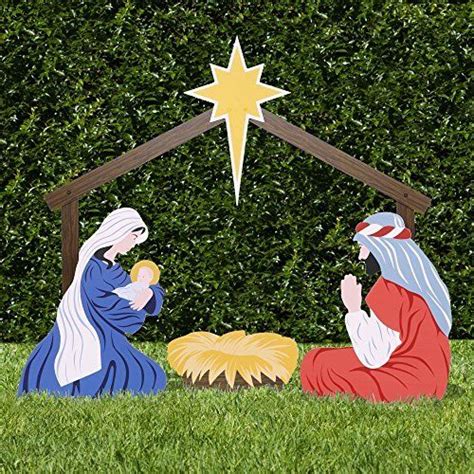 5 Ft Tall Elegant Pre Lit Nativity Scene Display Sculpture Glittering