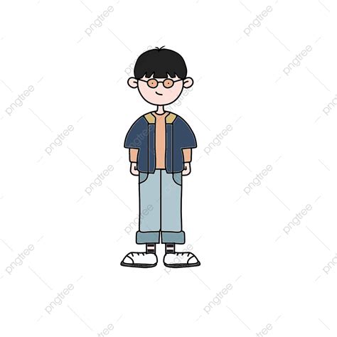 Un Niño Con Gafas Png Pintado A Mano Dibujos Animados Avatar Png Y Psd Para Descargar Gratis