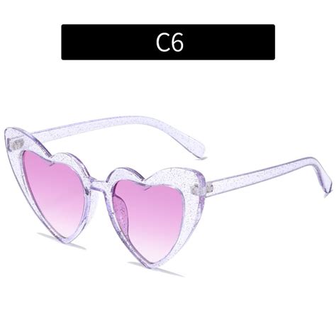 Womens Accessories Women Clout Goggle Fashion Heart Shaped Sunglasses