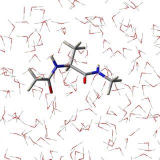 A typical folded structure of alanine dipeptide in water in a ...