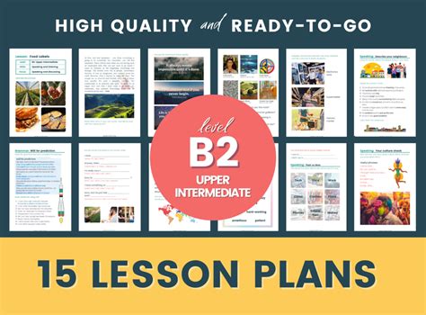 15 ESL LESSON PLANS B2 Upper Intermediate Level Perfect For Online